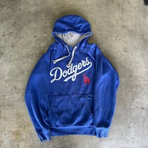 Los Angeles Dodgers Hoodie Mens Medium Blue MLB Baseball Pullover Sweatshirt